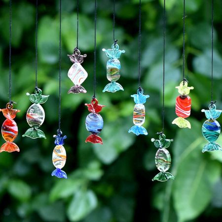 Assorted Multicolor Toffee Kids Christmas Tree Decoration Ornaments Set of 10 Pcs